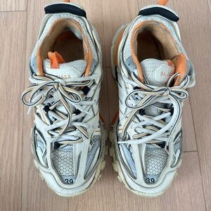 Balenciaga Track Sneakers in Cream, Orange and Black